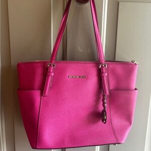 Michael Kors Hot Pink Saffiano Leather Tote